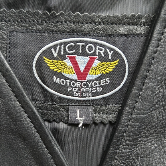 Women's Victory Motorcycle Genuine Leather Vest size Large Vintage - Picture 4 of 7